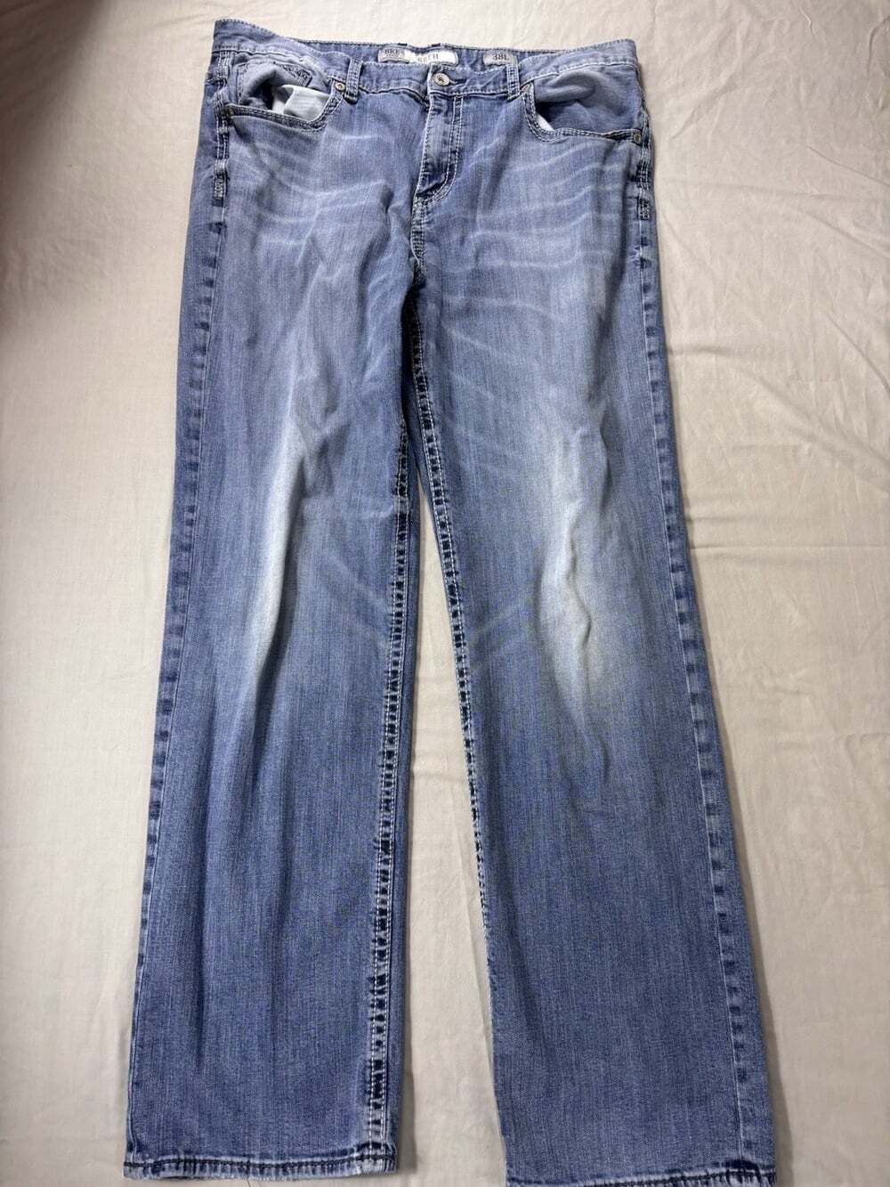 BKE Seth Mens Straight Leg Jeans 38x32 Medium Wash Blue Denim Stretch